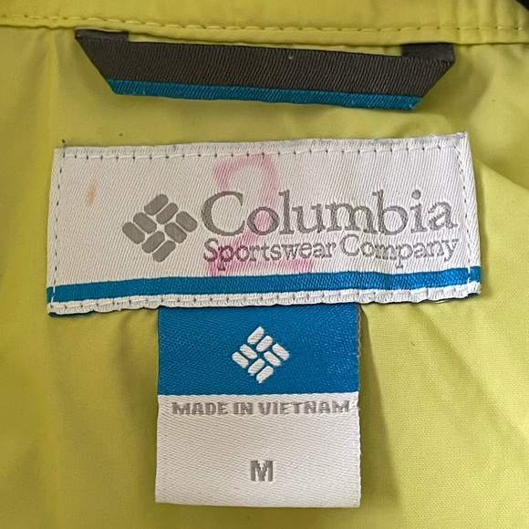 Columbia Omni Shield Spring Yellow/Neon Light Rain Jacket (size M) - Picture 4 of 6
